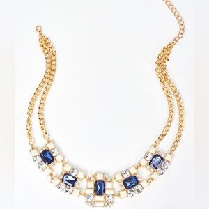 Blue Fashion/Statement/Pageant Jewelry Necklace